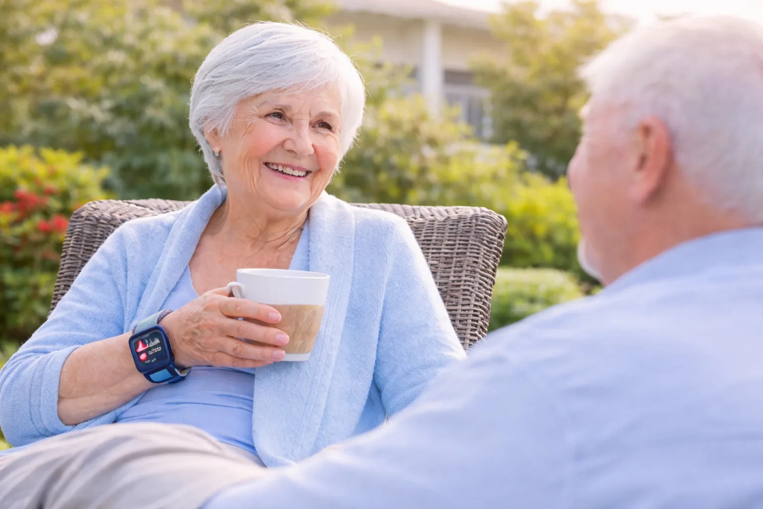 Seniors wearing Smartcom watches
