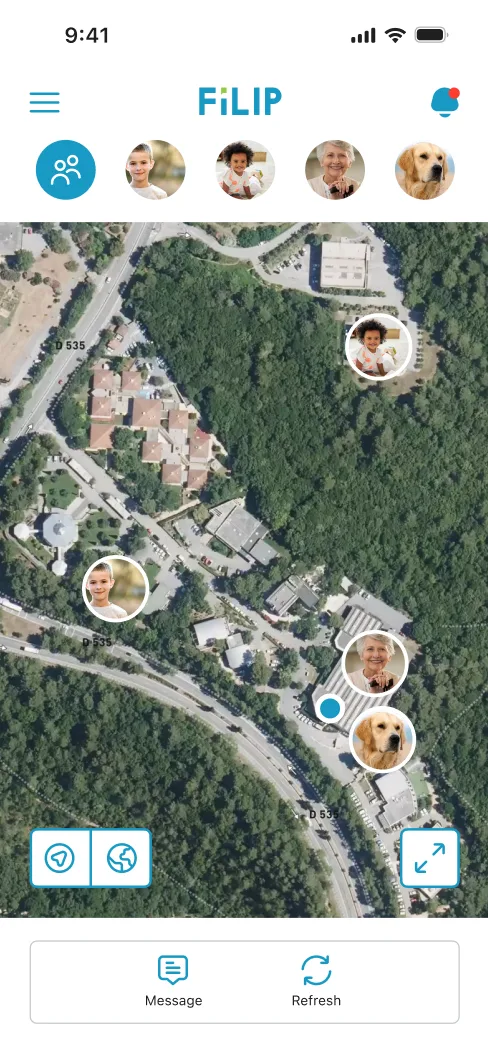 Companion app live family map